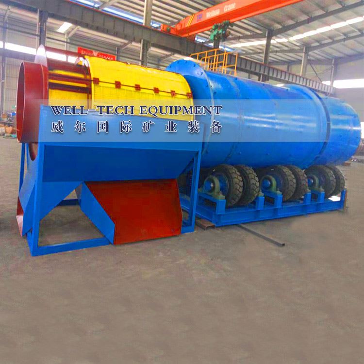 100tph Sticky Clay Lave Plant Rotary Scrubber Soti nan Lachin JiangXi